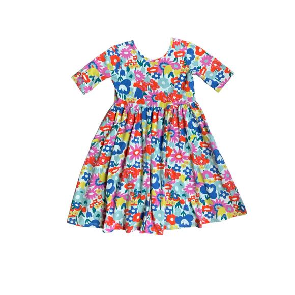 Hanna Andersson Floral Skater Dress - Picture 1 of 8